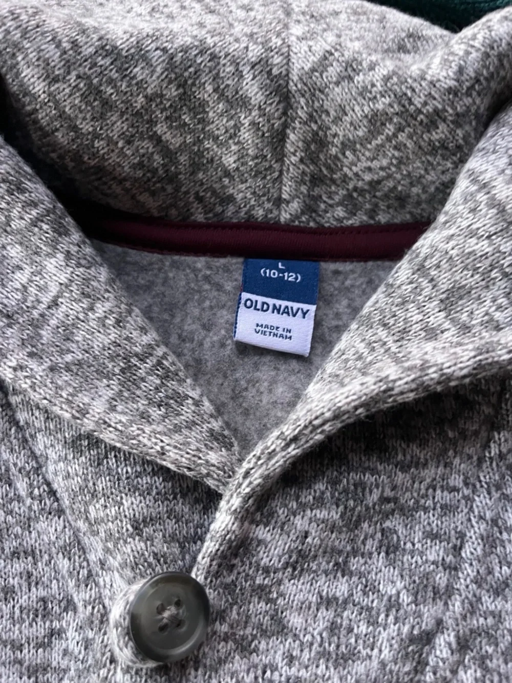 Bundle of 2 Kids Old Navy Gray and Green Hoodie  10-12 years old